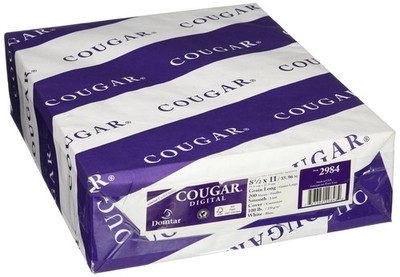 Cougar/Domtar Opaque White Smooth 100# Cover 8.5''x11'' (200 Sheet Per Pack)