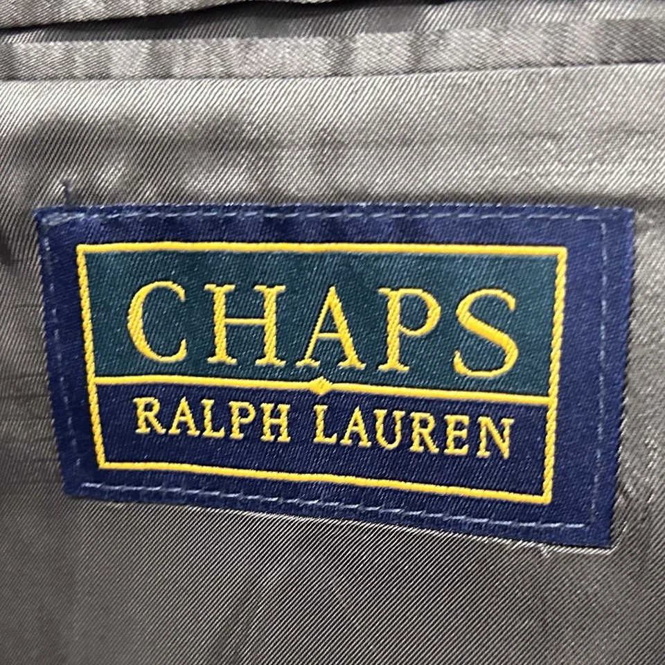 Chaps Ralph Lauren 42L Sport Coat Silk Wool Gold Houndstooth Two Button Vented - Image 3 of 4