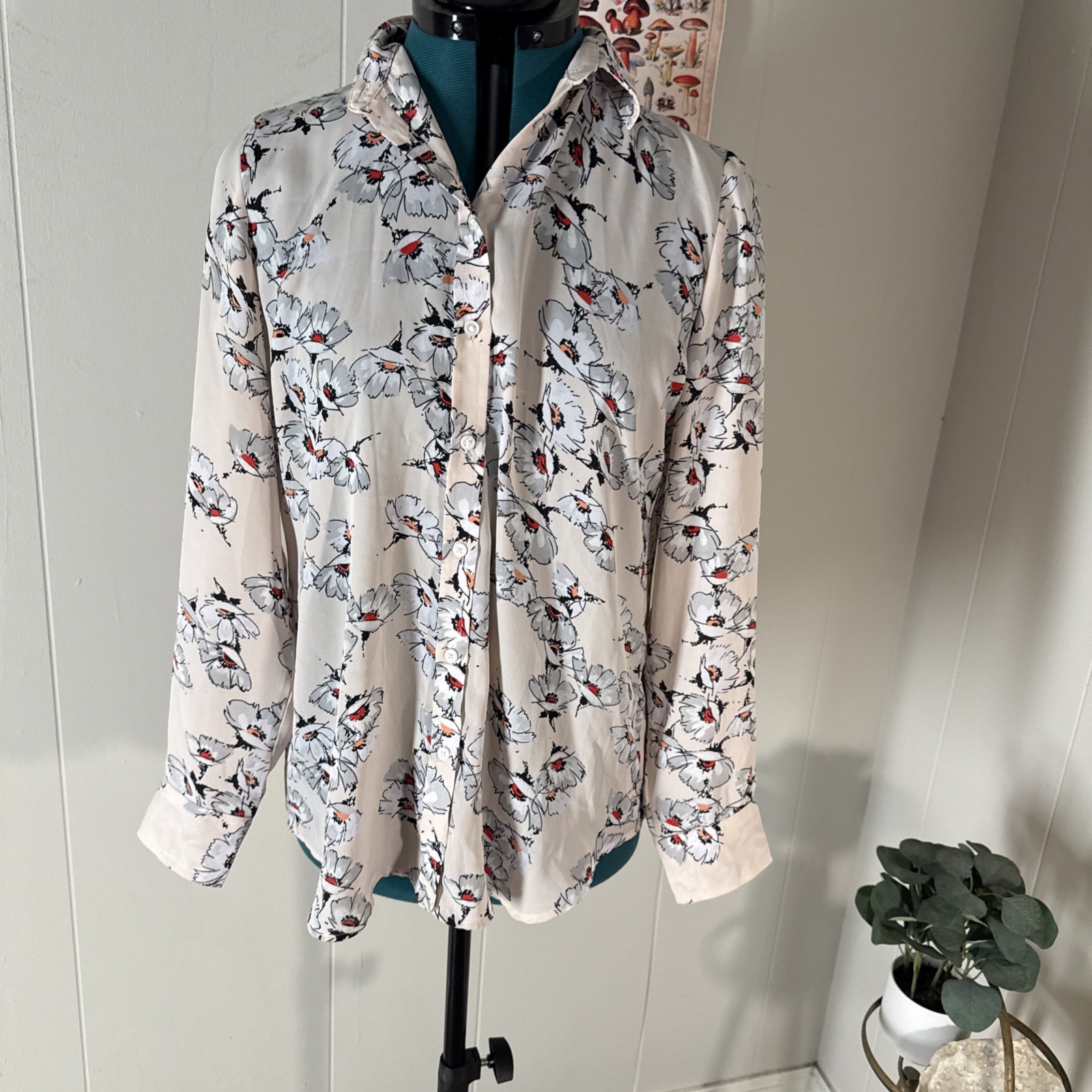 Banana Republic Dillon Shirt S Botanical Wildflowers Classic Fit