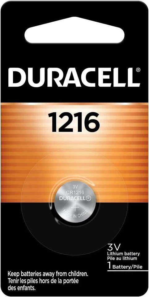FACTORY FRESH Duracell CR1216, DL1216, 1216 Lithium Battery exp 3/2032 7z