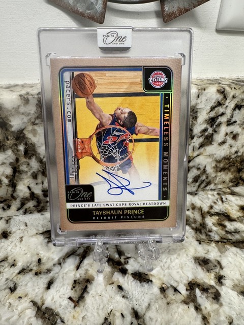 2024 Panini One & One Tayshaun Prince Timeless Moments Gold Auto #3/10 - Pistons