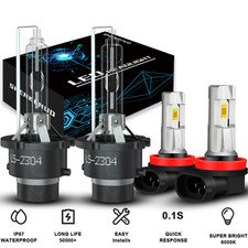 For Infiniti FX35 2006-2012 Xenon HID Headlight Bulbs High/Low  Fog Lighs Kit