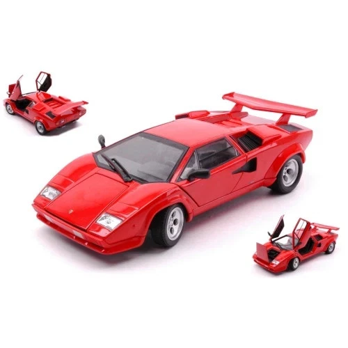 LAMBORGHINI COUNTACH LP 500S Red/Rosso Welly Nex Models 1:24 Die Cast 24112W - Immagine 2 di 4