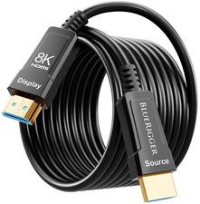 8K Fiber Optic HDMI Cable 100FT (48Gbps, in-Wall CL3 , 8K 60Hz, 4K 144Hz, HDC...