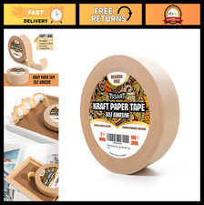 Self-Adhesive Brown Kraft Paper Tape - 2" x 180FT for Framing, Masking, Sealing