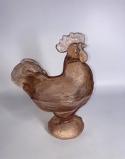 Vintage Westmoreland Rooster On Nest Glass 8.5” Beautiful