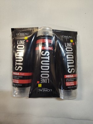 3 PK L'Oreal Paris Studio Line Mega Hair Gel, 6.8 Ounce