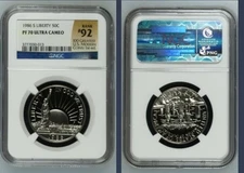 1986 S Proof Liberty Half Dollar ~ NGC PF70 UC ~ Top 100 Greatest US Modern /50c