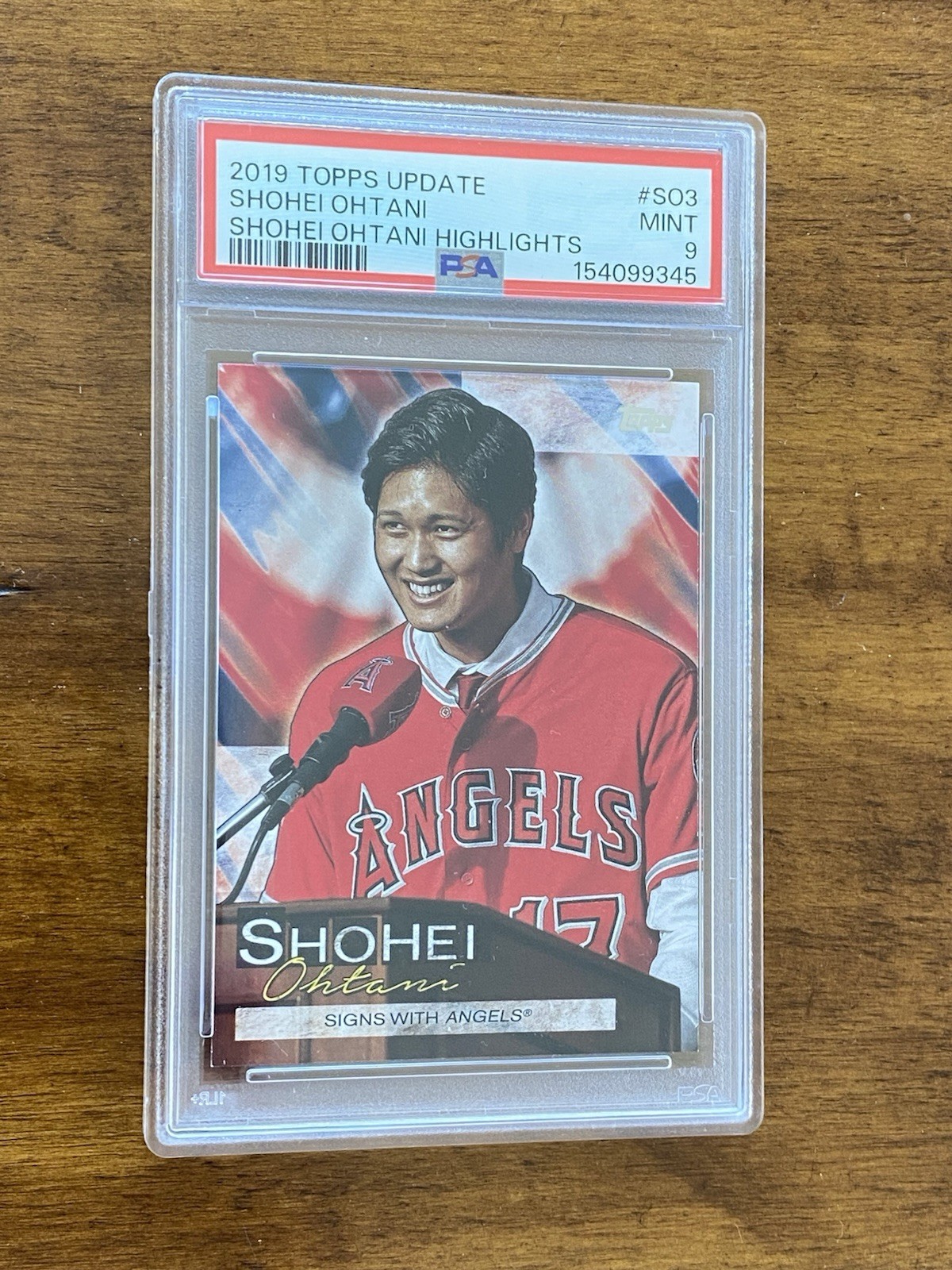 2019 topps update shohei ohtani Highlights SO3 Psa 9