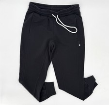 Adidas Jogger Pants Mens Small Black Fleece Tapered Cuffed Athletic Logo Gym