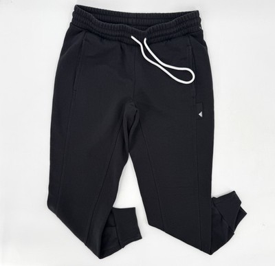 Adidas Jogger Pants Mens Small Black Fleece Tapered Cuffed Athletic Logo Gym
