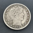 1892 Barber Quarter Better Date 90% Silver