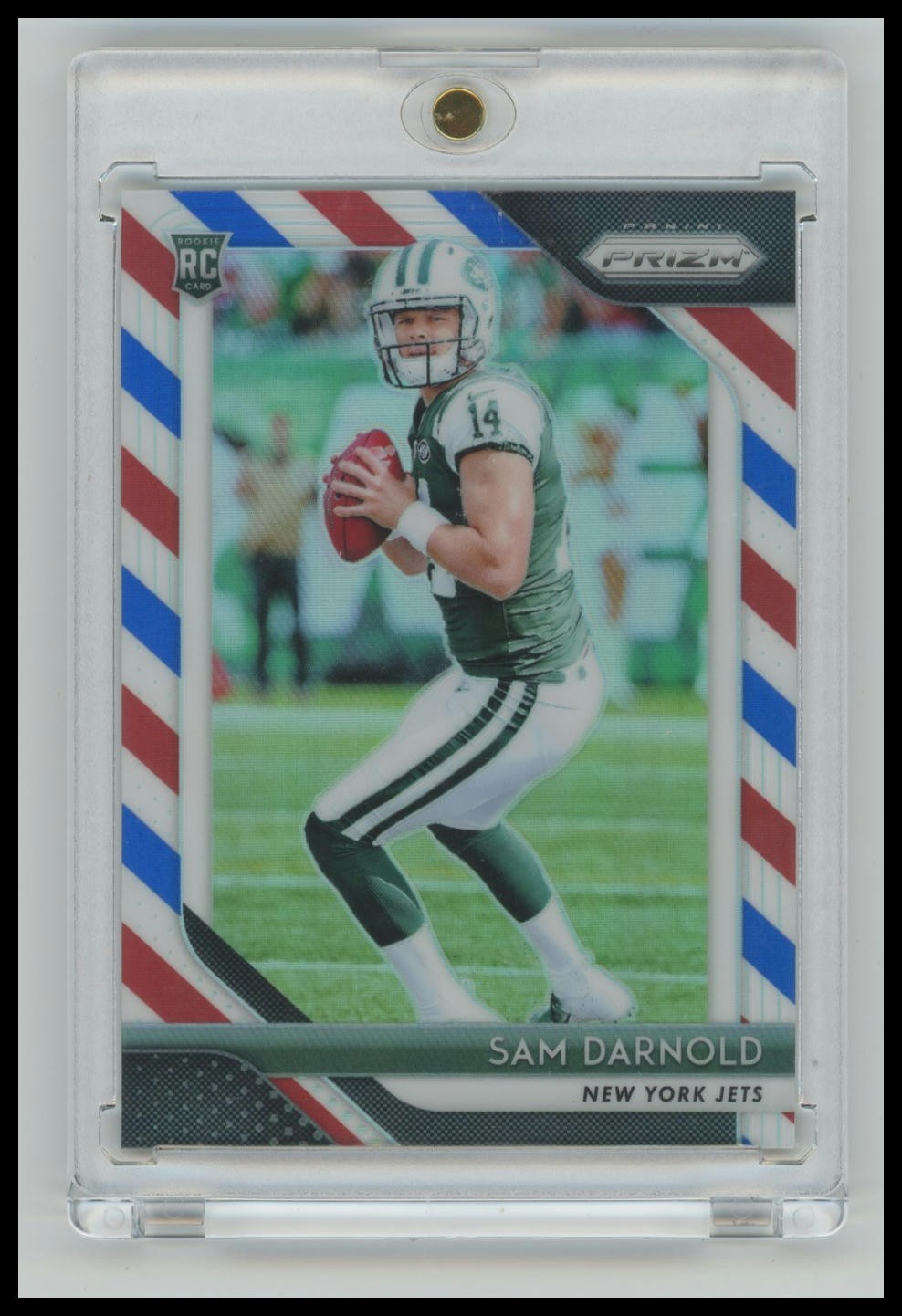 2018 Panini Prizm Sam Darnold Red White & Blue Rookie #203 Seattle Seahawks