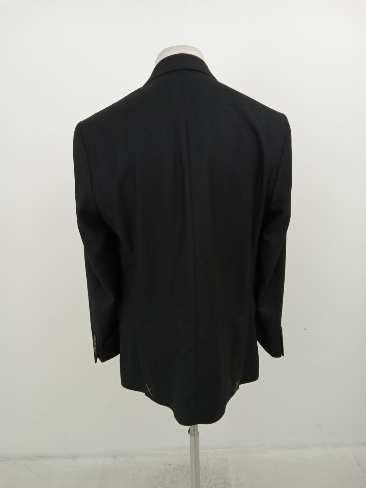 Jaeger Men's Jacket Size 40" Black Double Breasted Tailored Peak Lapel Wool New image 5
