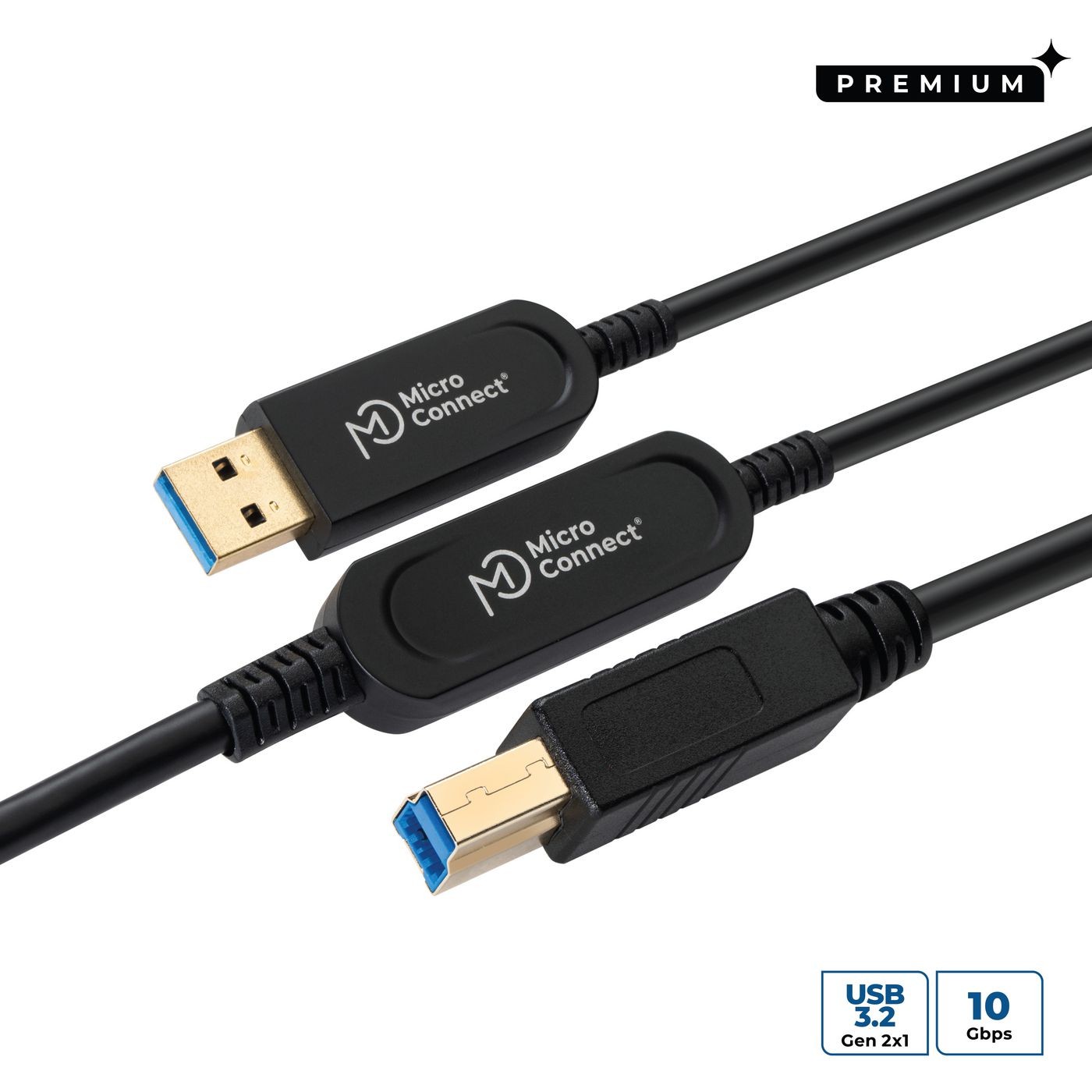 Microconnect Black Mc-Usb3.0ab15op Usb Cable Usb 3.2 Gen 2 (3.1 Gen 2) 15 M - Image 2