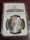 1882 Morgan Silver Dollar $1, MS 63 NGC