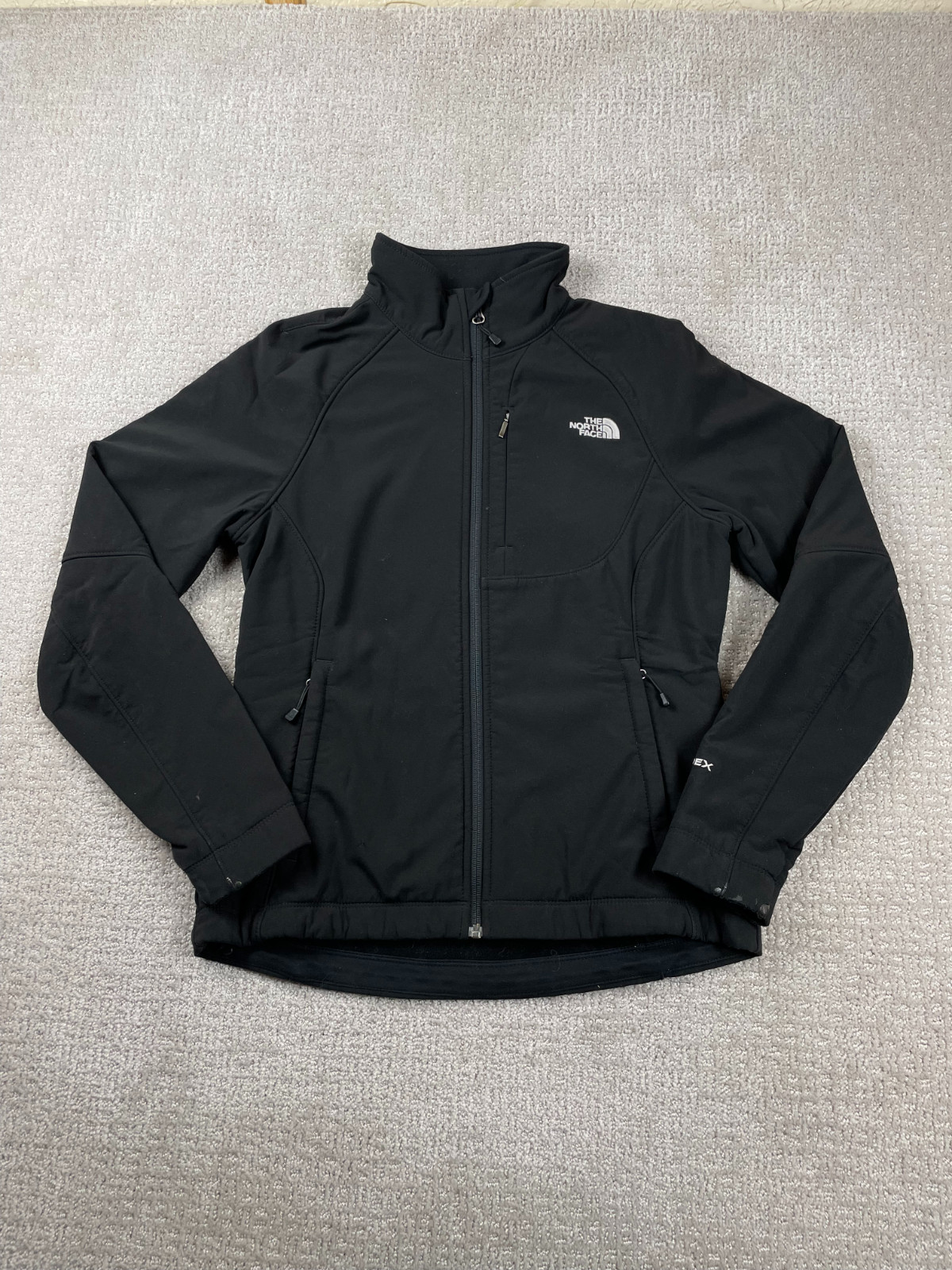 The North Face Jacket Womens S? Black Softshell Full Zip Fleece Lined Outdoors