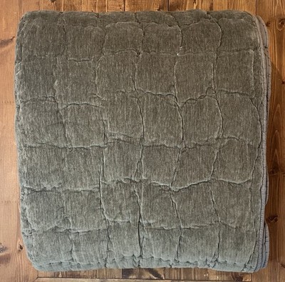 Pottery Barn Cozy Cloud Quilt Full/Queen NWOT Loden