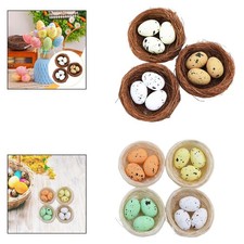 Artificial Birds Nest with Foam Eggs Crafts Simulation Decorative Birds Nest