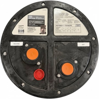 Everbilt Pre-Plumbed Sewage Basin System 1/2 HP Pump 70 GPM