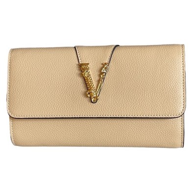 Versace Women's Grainy Leather Virtus Wallet On Chain- Shoulder Bag, 1006264