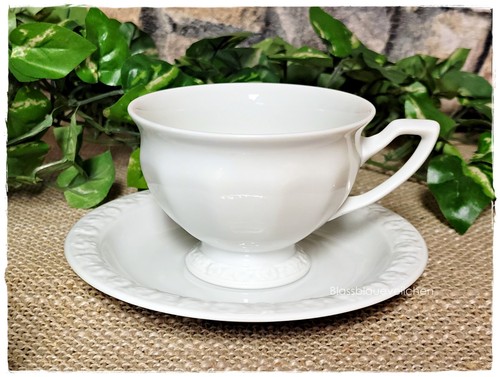 Kaffeegedeck Rosenthal Maria Weiß Tasse Untertasse  – 6 x da – top 🌸