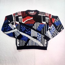 Apparatus Coogi Style Geometric Knit Sweater Youth L 14-16 Colorblock 90s