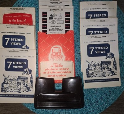 Tru-Vue American Picture Story Around The World Program W/7 Pks Slides 