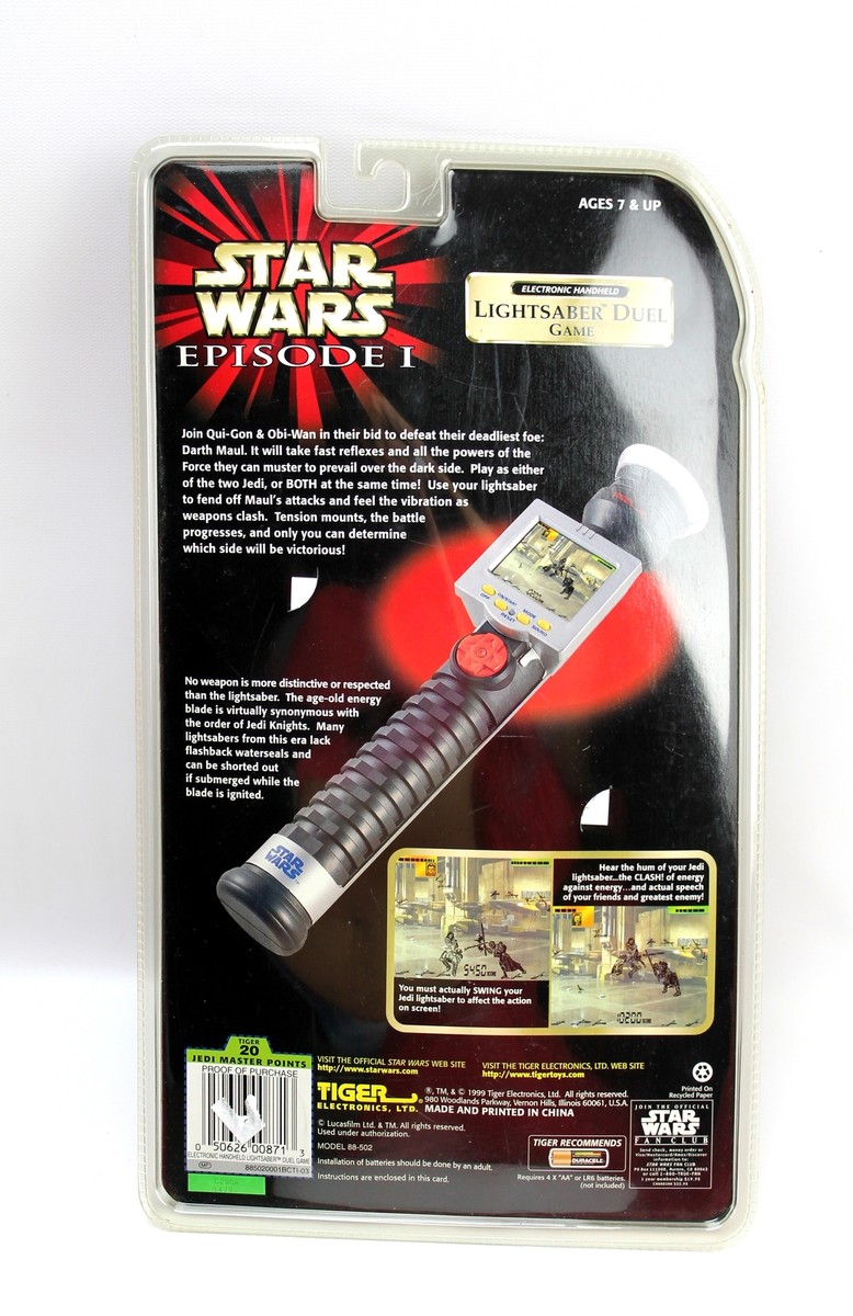 Star Wars Episode Red Lightsaber Duel Electronic Handheld Game Tiger 1999