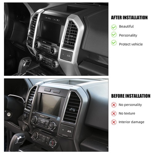 Central Control Air Vent Outlet Trim Cover For Ford F150 2015+Silver Accessories - Bild 2 von 9