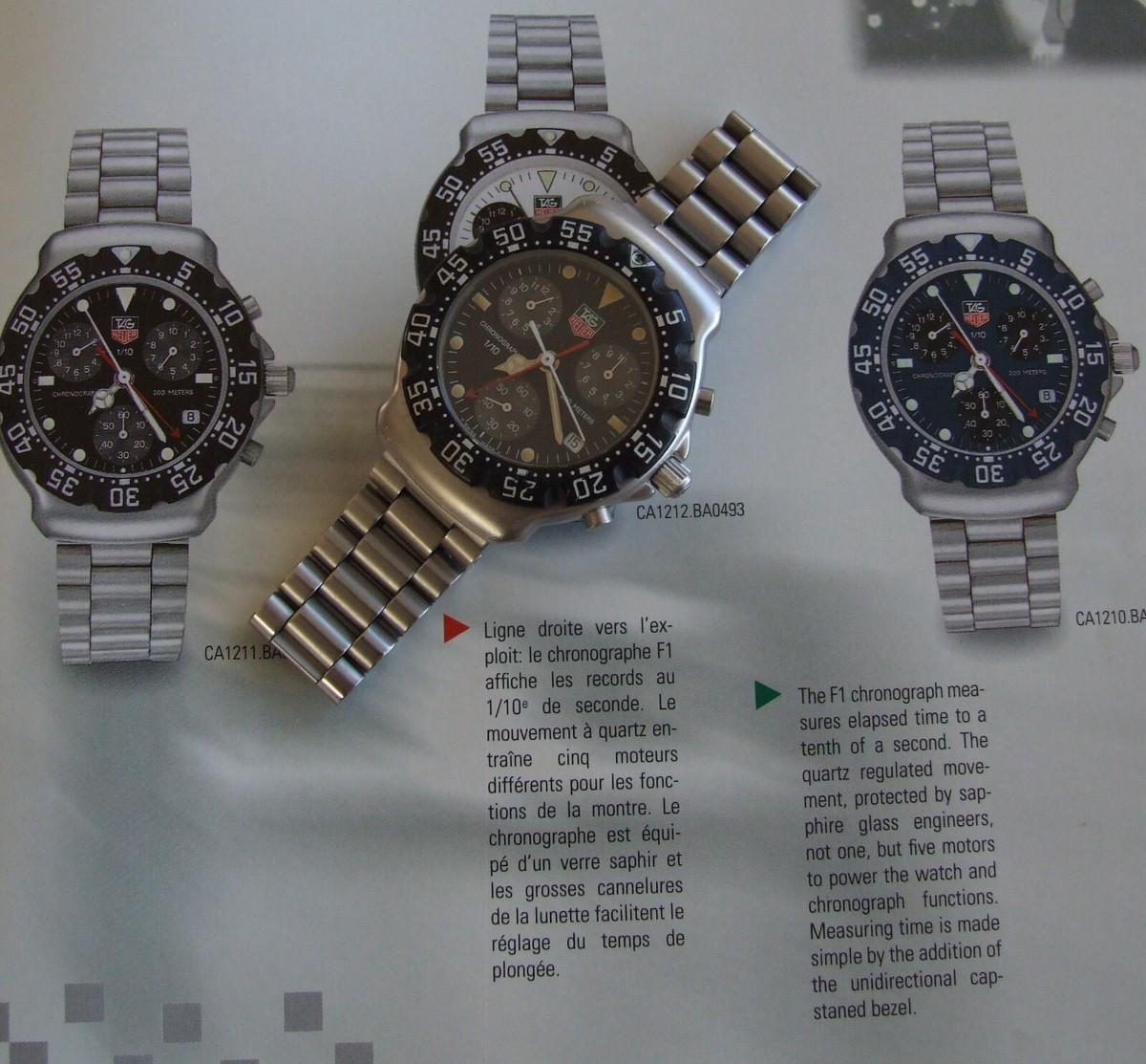TAG HeUeR Men Classic F1 FORMULA 1 CHRONOGRAPH Watch~CA1211~FULL 