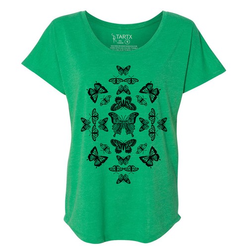 Butterfly Effect Tri-Blend Dolman T-Shirt XS-3XL - 第 3/18 張圖片