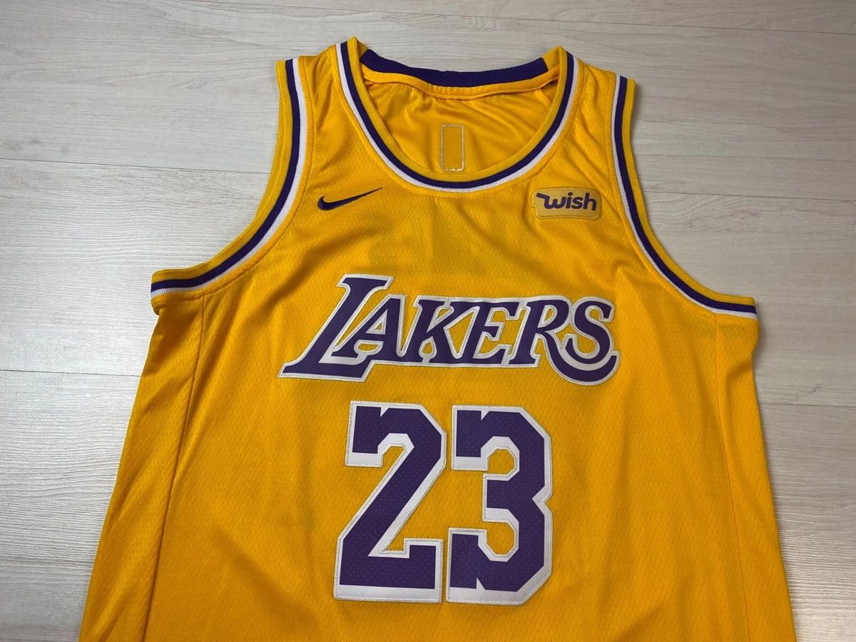 Lebron James Lakers Nike Authentic Icon size 44 jersey mens gold yellow