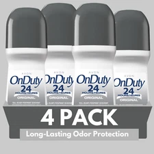 Avon On Duty Original 24H Roll-On Antiperspirant Deodorant, 2.6 fl oz (4-Pack)