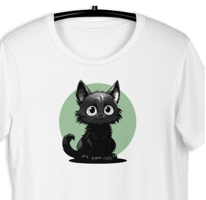 T-Shirt Unisex Cat T-shirt, Animal Lover T-shirt, Ideal Gift, Cartoon T-shirt, G