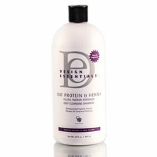 DESIGN ESSENTIALS 'OAT PROTEIN & HENNA' DEEP CLEAN SHAMPOO - 32fl.oz(Exp.12/23)