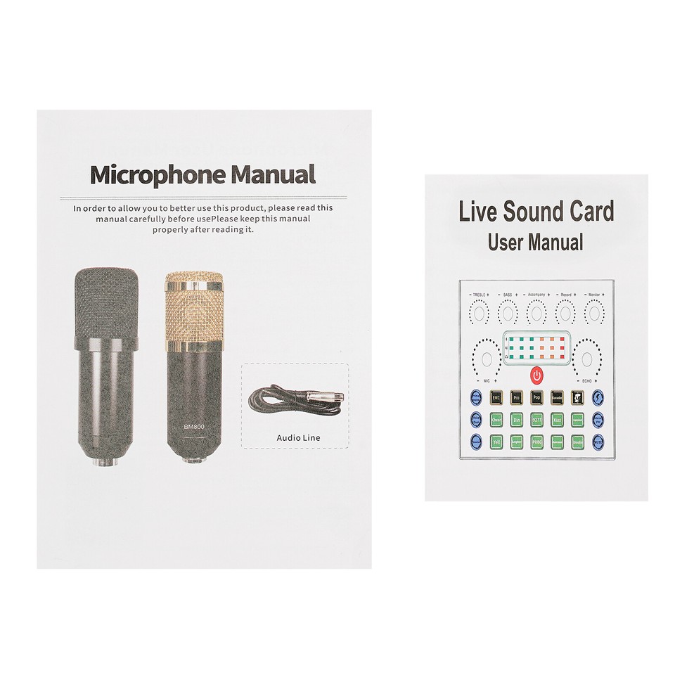 Studio Recording Kit Microphone Set Music Podcast Equipment Mixer