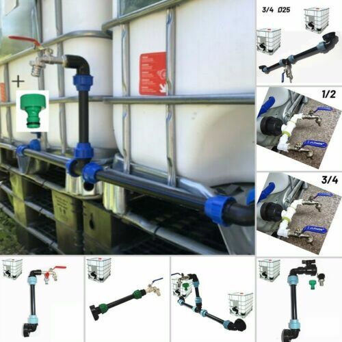 Raccordo Per Cisterna IBC S60x6 Con Riduzione 1/2″ E Tappo – Rubinetto E Guarnizione
