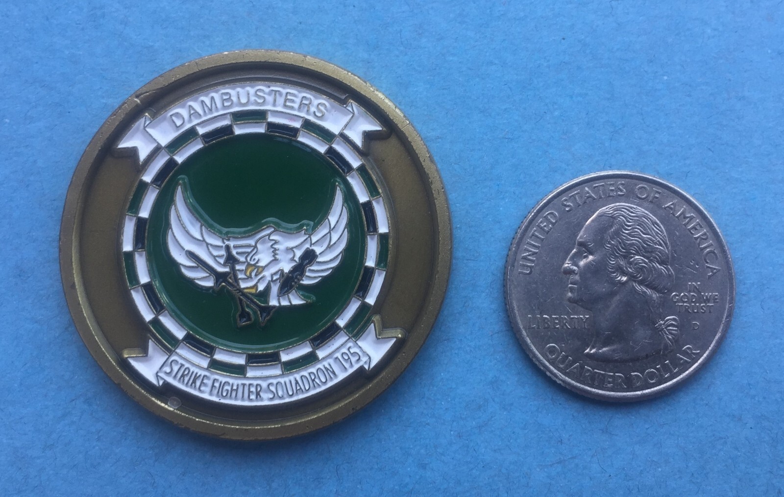 US NAVY CHALLENGE COIN - STRIKE FIGHTER SQUADRON 195 