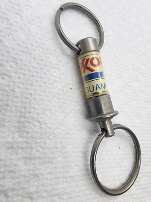 Vintage EXXON Guam Gas Oil Key Chain Service Keychain
