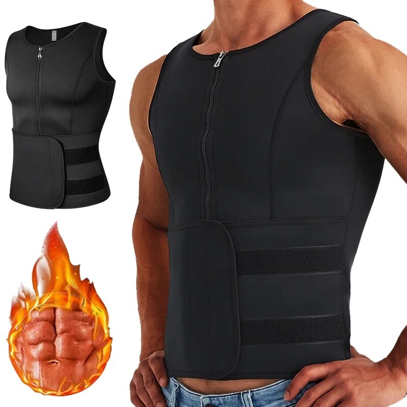 Donason Sauna Weste Für Herren - Schweißanzug Zum Abnehmen Mit Reißverschluss