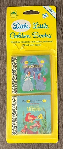 2 Little Little Golden Books 42 44 Cinderella Little Mermaid 1992 Mini READ