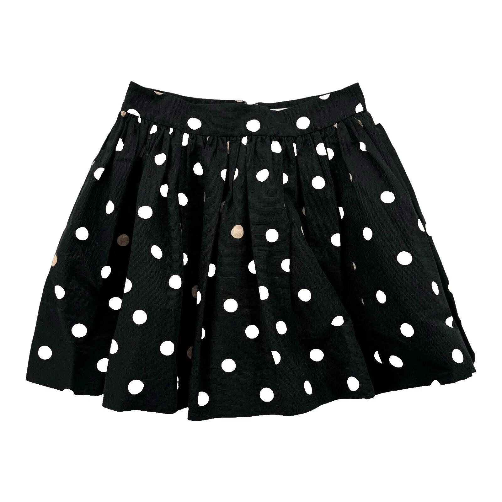 Polka Dot falda plisada de seda para Mujer