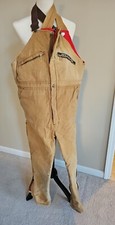 Key Imperial Insulated Coverall Bibs Large Short 28" Inseam Talon Zippers Used