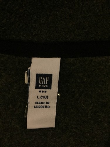 GAP Boys Pullover Fleece Half-Zip Size 10 Large Gray & Black EUC! - Picture 12 of 12