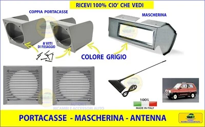 AUTOKIT KIT AUDIO STEREO PER PANDA 1986-2003 ANTENNA PORTA CASSE RADIO stereo kit