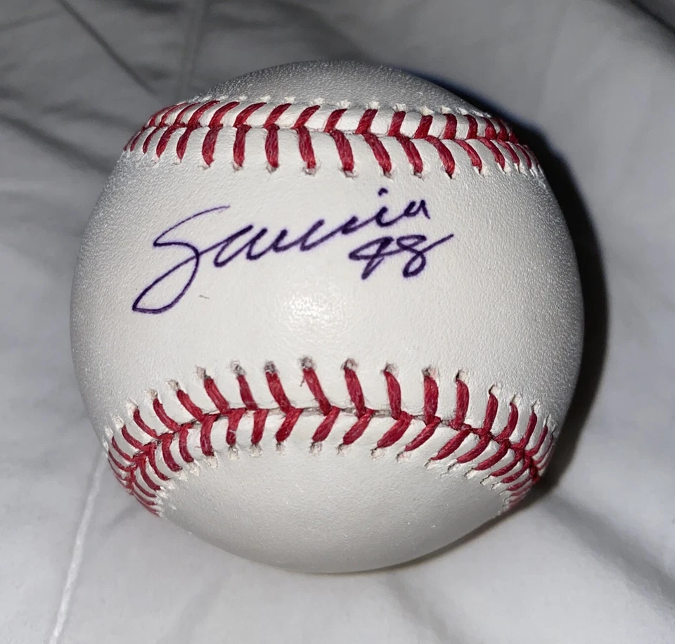Béisbol autografiado firmado por Joakim Soria Blue Jays Royals Rangers MLB Rawlings Foto 2 de 4