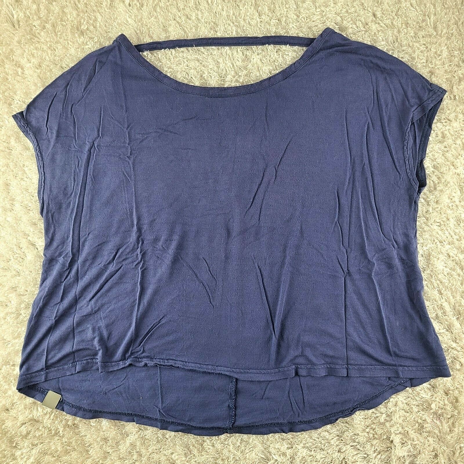 Bench blue popover top SIZE M athletic t-shirt high low hem (R)