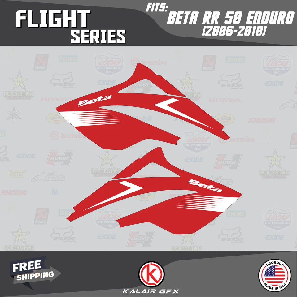 Kit de gráficos para Beta RR 50 (2006-2010) Flight - ROJO Foto 2 de 4