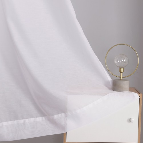 Un par de anillos de cortina de velo de alta calidad superior sólido transparente 56" de ancho con 8 anillos - Imagen 42 de 42